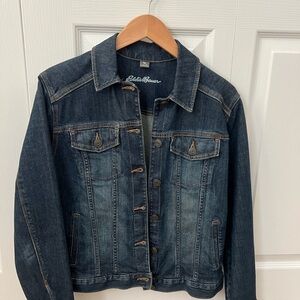 Eddie Bauer Jean Denim Button Up Jacket Size Medium